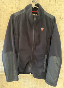 Chik Fil A Uniform Fleece Jacket Size M Top Navy Blue Chik-fil-A Oobe Team Style