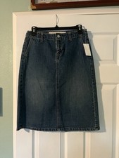GAP Jeans Cotton Denim Jean Skirt Y2K Size 2 Midi Skirt NWT Vintage 