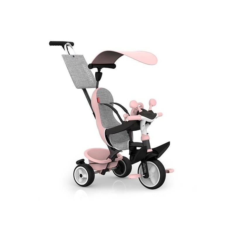 Tricycle Baby Driver Rose Smoby évolutif pour bébé dès 10 mois