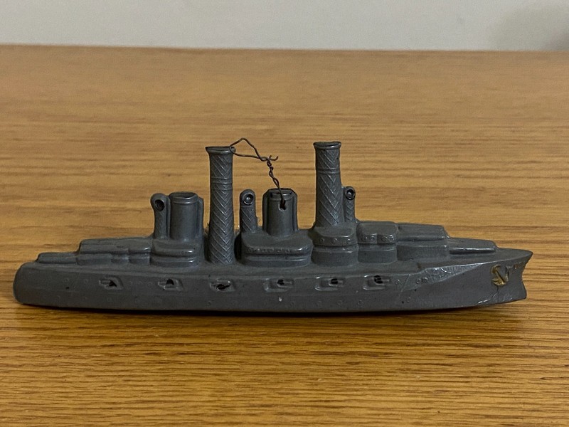 Celluloid Battleship Antique Toy Boat Ship A5-17