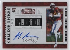 2019 Panini Contenders Draft Picks Cracked Ice Ticket /23 Hakeem Butler Auto 4at