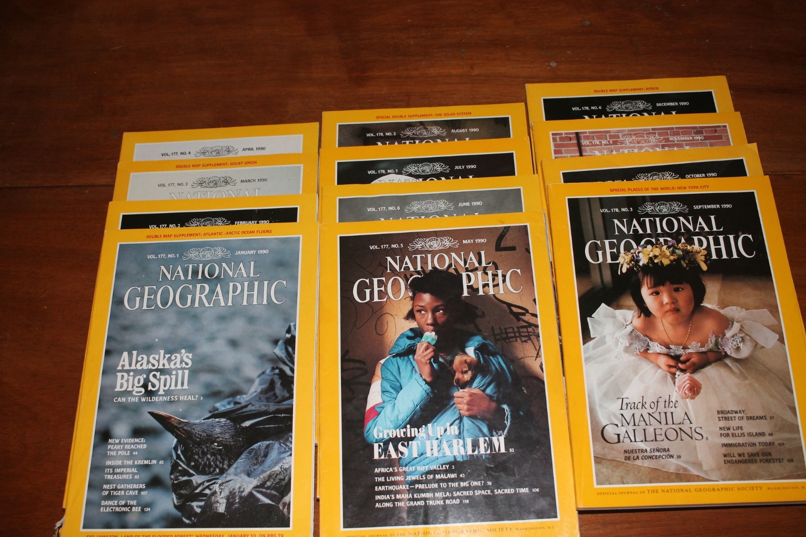 National Geographic magazines 1990 full year in excellent condition