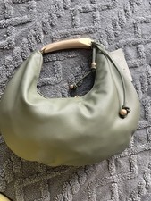 A New Day Green Medium Crescent Hobo Bag Zip ...