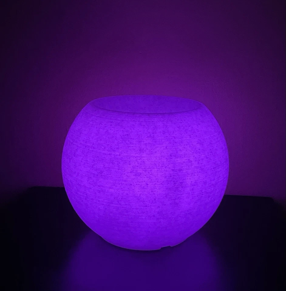 Maceta redonda iluminada Scott Living 10" 16 colores con control remoto interior y exterior Foto 4 de 4