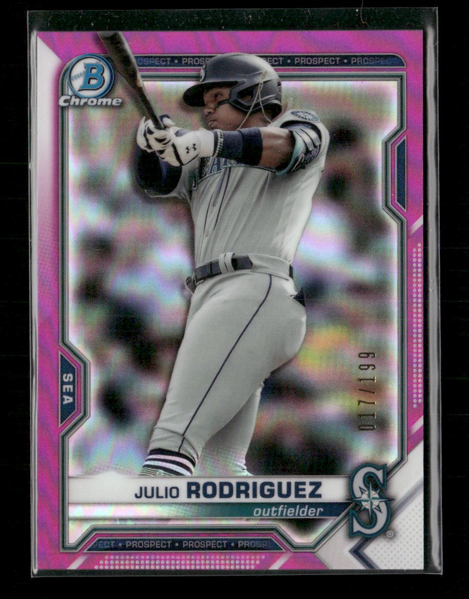 2021 Bowman Chrome Julio Rodriguez Prospects Fuchsia Refractor #17/199 #BCP-231