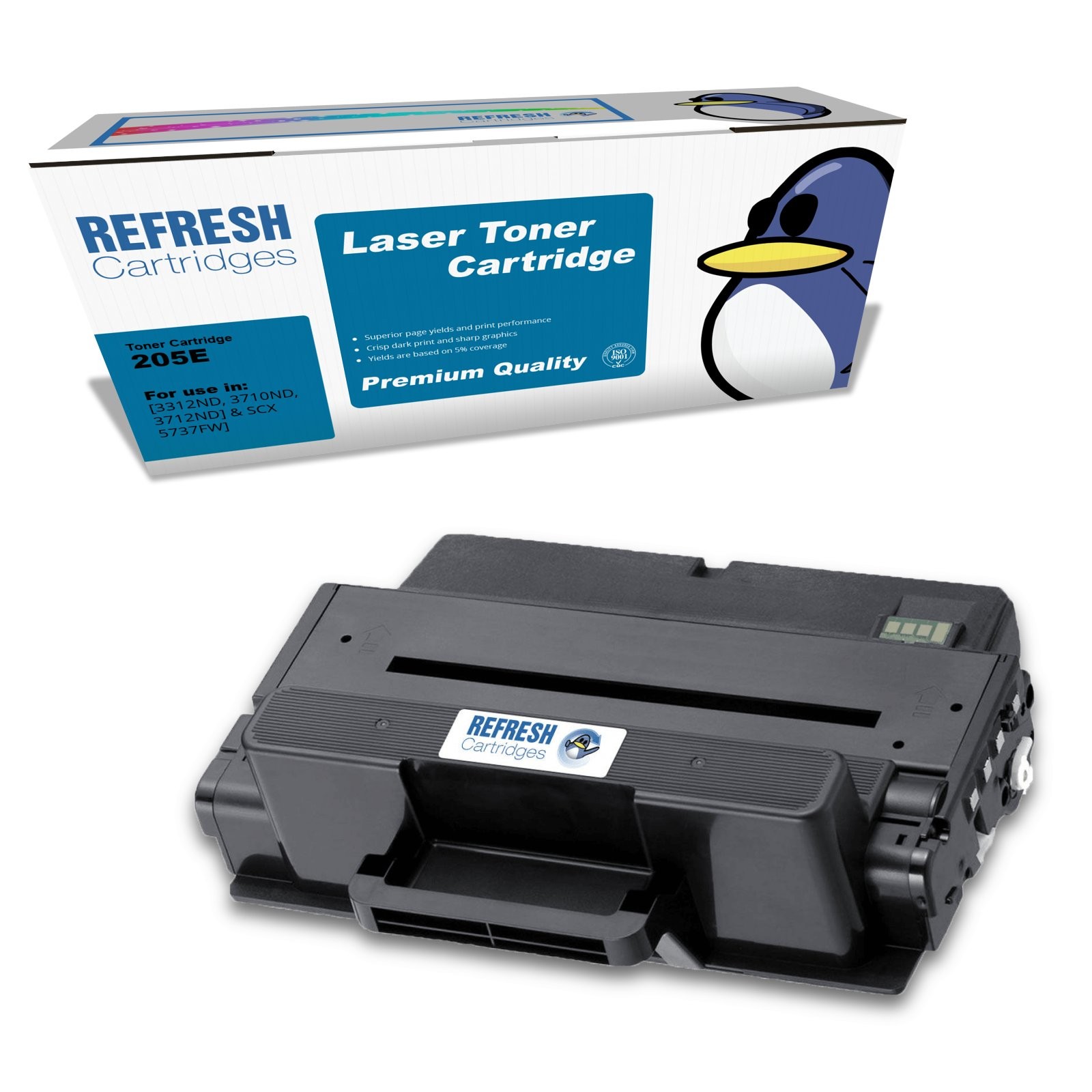 Refresh Cartridges Black 205E Toner Compatible With Samsung Printers