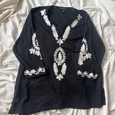 Karen Kane Long Sleeve Shirt with Lace Detail - Women’s Size 1X - 100% Cotton