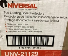 Lot Of 450 Universal Office Products 21129 Sheet Protectors 8.5x11" Heavy Gauge