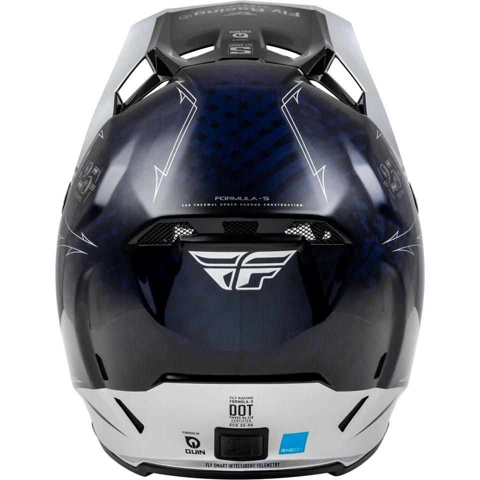 Fly Racing YTH MX-24 Formula S CRBN LGCY Helmet 2024 BLU CRBN/SLV LG 73-4448YL — 第 2/4 张图片