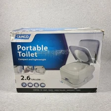 OPEN BOX Camco 41531 Travel Toilet  2.6 Gallon Capacity + 1 Pack TST Drop Ins