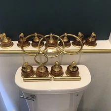 11 Phylrich Bathroom Fixtures, Tower Bars, Hooks, & Rings (Local Pickup Only!!!)