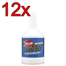 [Case of 12] Red Line Full Synthetic 5W30 Engine Motor Oil 1 Quart