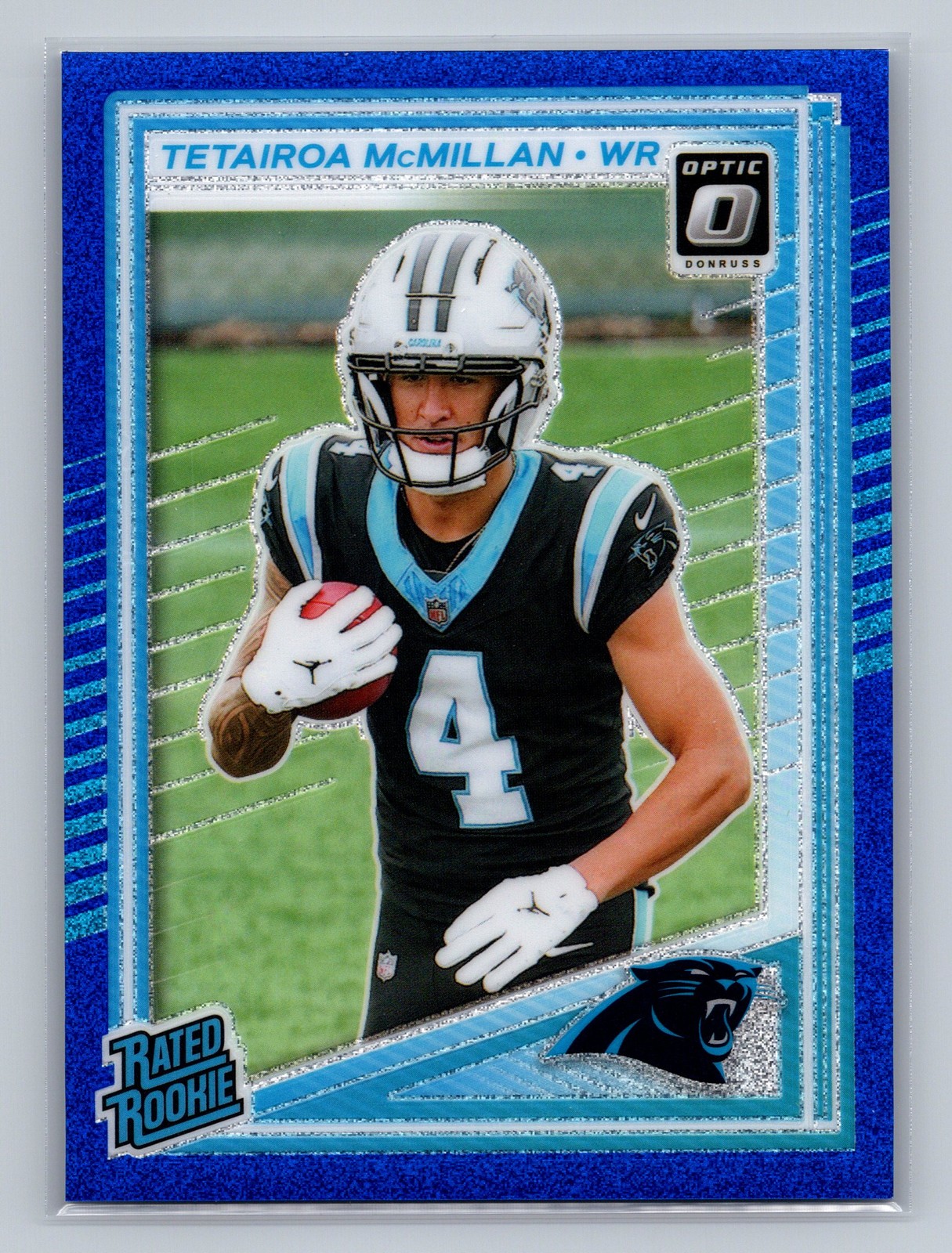 2025 Donruss Optic #209 Tetairoa McMillan Blue Glitter