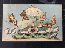 Postcard 1910 Butterflies And Fairies, P.O.P....