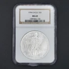 1994 American Silver Eagle NGC MS69 $1 – 1 oz .999 Fine Silver – Key Date