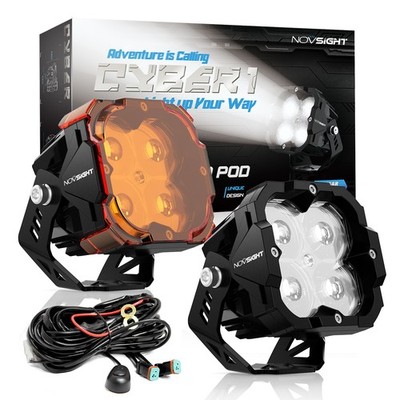 NOVSIGHT 3'' LED Pods Light Flood Spot Driving Fog Beam OffRoad for Jeep ATV UTV