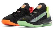 Nike LeBron XVIII 18 GS Shoes Black Crimson Volt CW2760-009 Youth NWOB