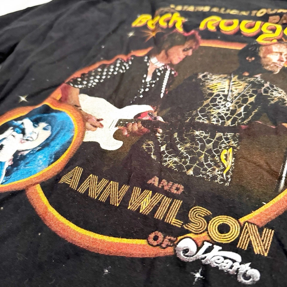 Camiseta Jeff Beck & Paul Roger Tour 2018 logotipo con mangas de terciopelo corte y costura sistema operativo Foto 4 de 4