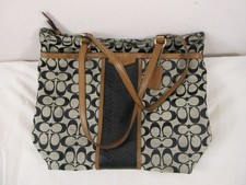 Coach Tote Womens Signature Jacquard Canvas L...