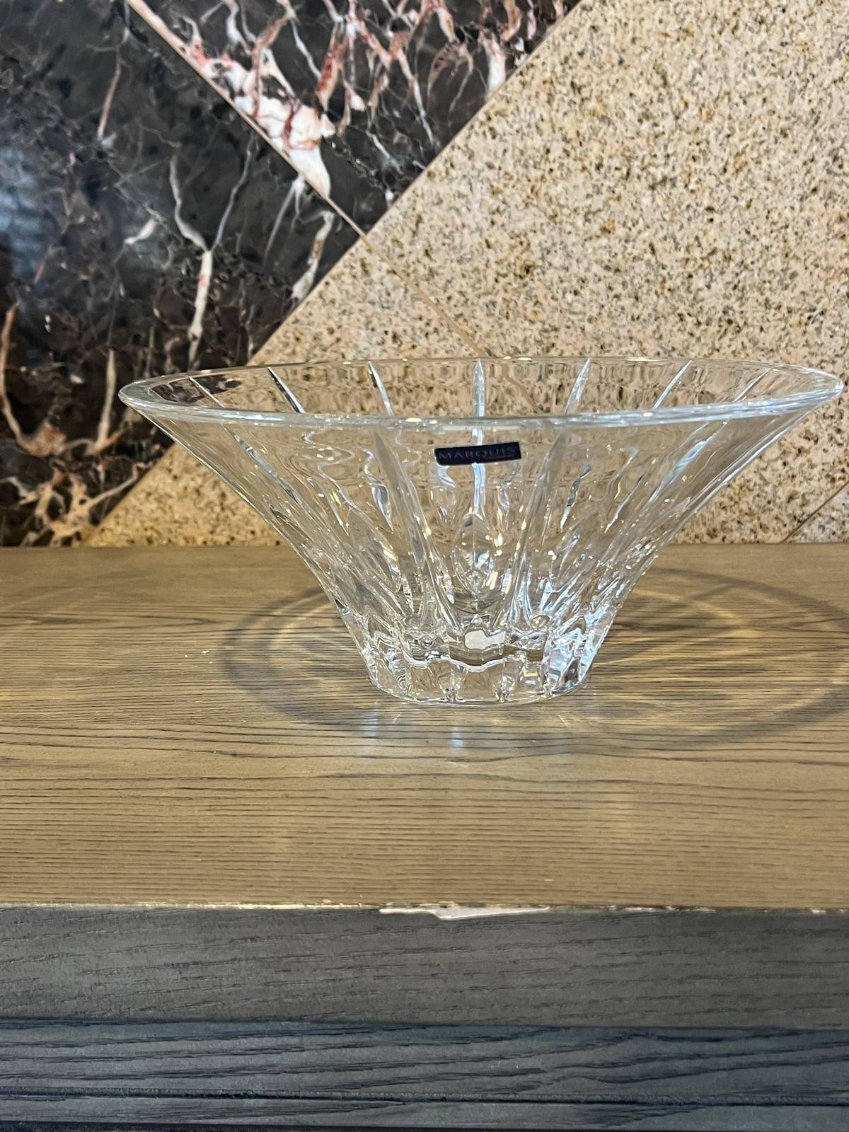 Vintage Marquis by Waterford Rainfall Lead Clear Crystal Serving Bowl 10 1/2