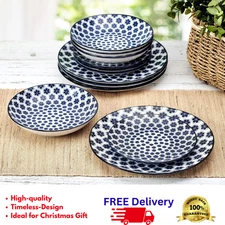 12-Piece Pfaltzgraff Blooming Delight Porcelain Dinnerware Set Floral Pattern