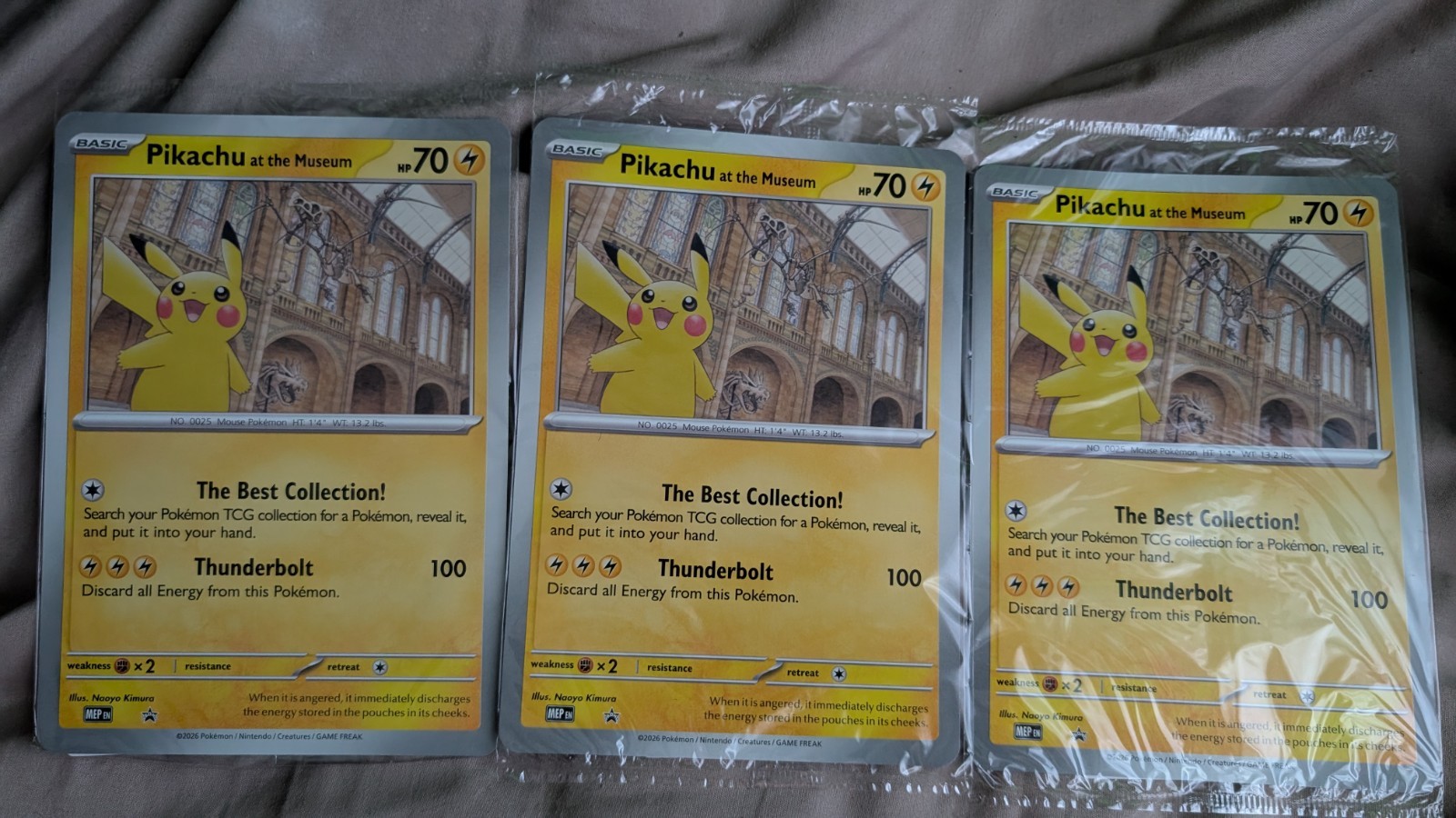 pokemon Pikachu at the Museum Jumbo Card X3 bundle sealed