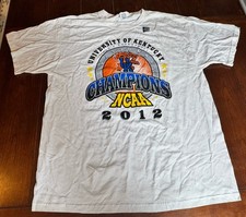 University of Kentucky Wildcats 2012 NCAA Champions Shirt Jerseys Size Large NOS