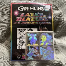 Rainbow Lazer Blazers Gremlins 3-D Holographic Stickers 1983 Colorforms 8627