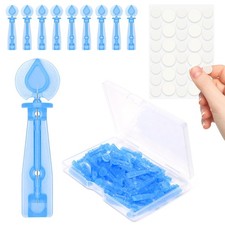 Sterile Pimple Needles, 50 Pcs Disposable Acne Needles 122 Piece Set, Blue