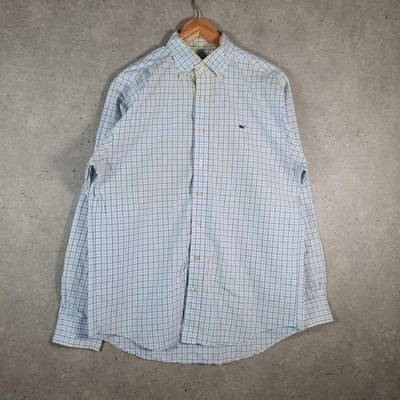 Vintage Vineyard Vines klassisches Langarmhemd mit Knöpfen Herren mittelgrau F32711