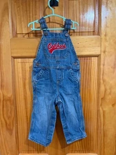 OshKosh B’Gosh Denim Overalls Kids Vintage Classic Red Patch Carpenter Pocket