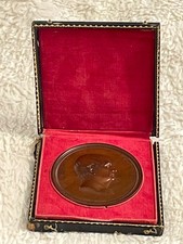 NR DANIEL WEBSTER Bronze Medal CC Wright Meade Brothers Daguerreotype W/CASE