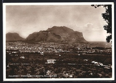 Palermo, Panorama e Monte Pellegrino, Ansichtskarte 