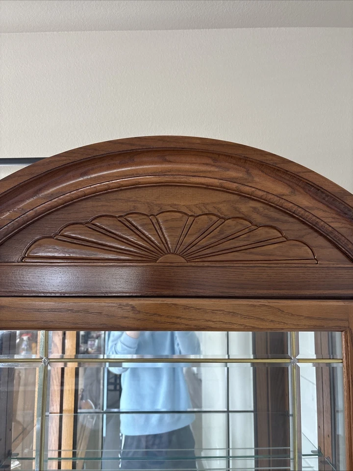 Philip Reinisch Company Lighted Curio Cabinet Glass Display Case - Image 3 of 4