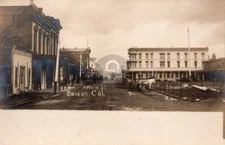 Suisun CA California Main Street View RPPC Photo Postcard COPY