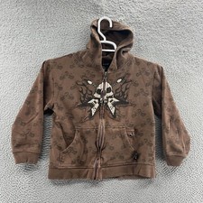 VINTAGE Hybrid Hoodie Boys Youth Small Brown ...