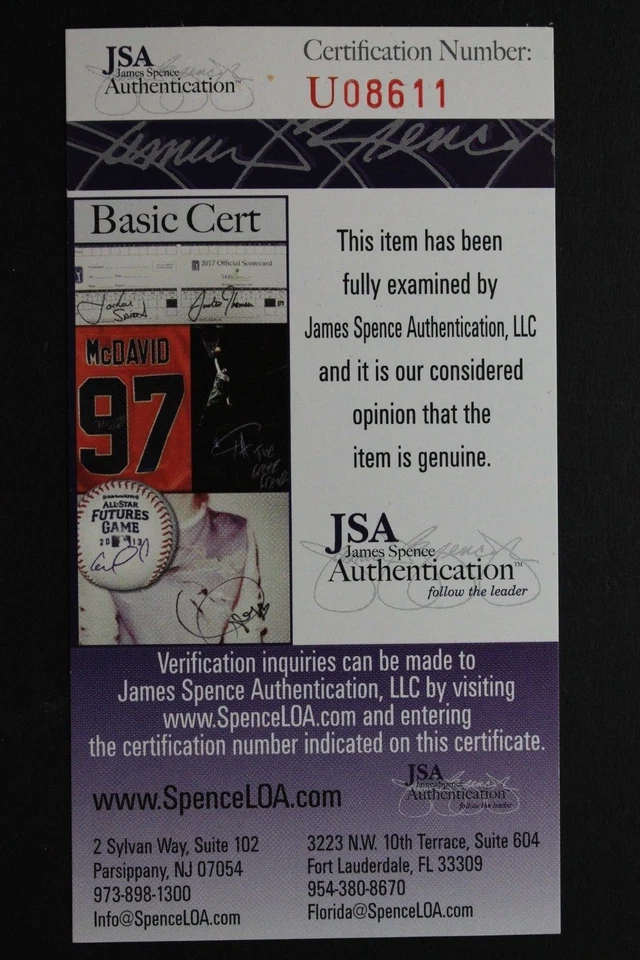 Pee Wee Reese Brooklyn Dodgers HOF (d.99) Autographed Signed 3x5 Card JSA  - Image 3 of 3