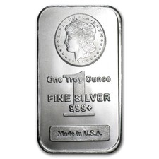 1 TROY OZ .999 FINE SILVER BULLION MORGAN BAR SEALED BU (#SLVBAR) 83.88 per troy oz