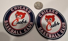  2 -CHICAGO CUBS Vintage Style EMBROIDERED IRON ON PATCHES: 3  x 3  BEAUTIFUL 