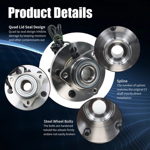 2* Front Wheel Hub Bearings Assembly for 2006 - 2008 Dodge Ram 1500 w/ ABS - Foto 5 di 10