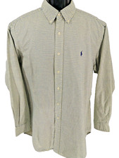Ralph Lauren Men's Shirt Size 16 34/35 Classic Fit Checks Cotton L/S Button Up
