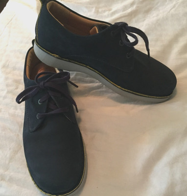 Samuel Hubbard Men's M1100-016 - Hubbard Free Size 8.5 Navy Vibram Sole Shoes