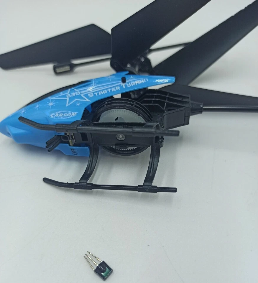 DEFEKT Carson 500507164 Starter Tyrann 230 IR 2Ch RTF Cyan RC Helikopter - Bild 4 von 4
