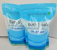 X2 Spa Naturals Ocean Breeze Bath Soak / Pure Epsom Salt Essential Oils 1lb Bags