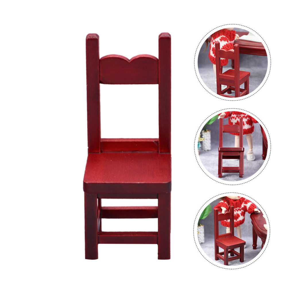 Mahogany Chair Miniature Dining Chairs Micro Landscape Furniture Dolly