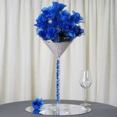 18 Tall 4pcs Plastic Flower Glass Vase Table Centerpiece With