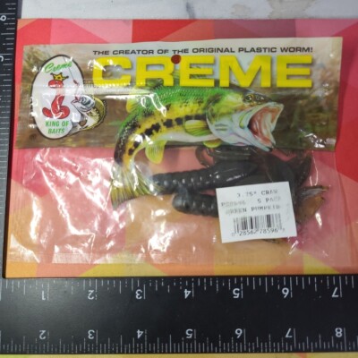 Creme ~ 3.75  Craw ~ 3 Pack Green Pumpkin ~ Partial Pack ~ Made in USA