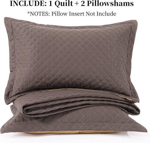 Classic 3 Piece Oversized King Quilt Set - 128x120 Relaxation Essentials - Picture 6 of 10