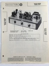 Vintage Photofact Folder 4pg. 1949 David Bogen amp. Model PX10. A38