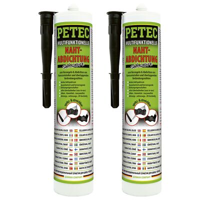 Petec 2x Multifunctional Seam Sealer Black 310ml
